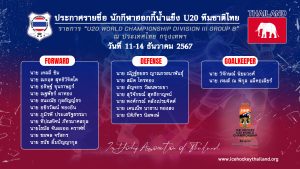 ประกาศรายชื่อ U20